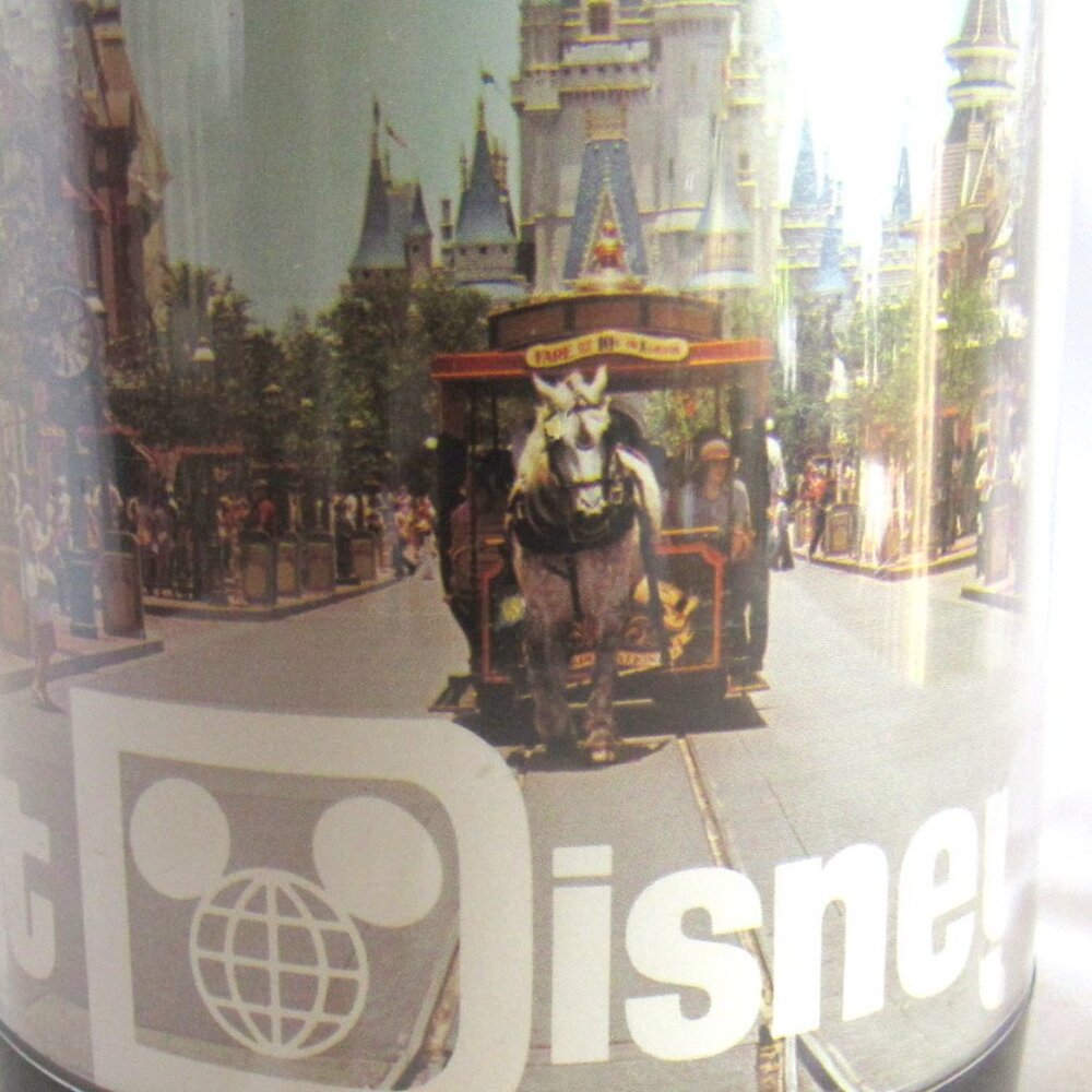 Vintage Walt Disney World Thermo Serv Black Mug, Cinderella's Castle, B779